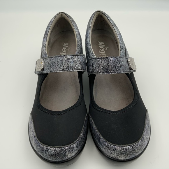 Alegria Maya Ice Ice Baby Mary Jane Style Mules. Black/Silver. Women’s Size 40. - Picture 4 of 9